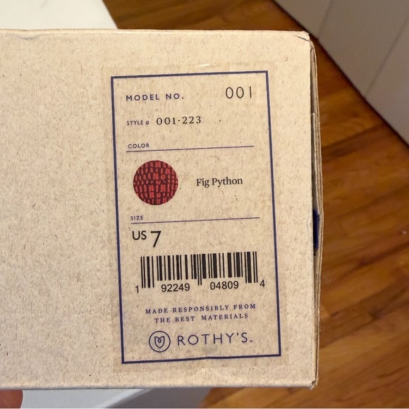 New in box - Rothys fig python flats - Picture 3 of 3